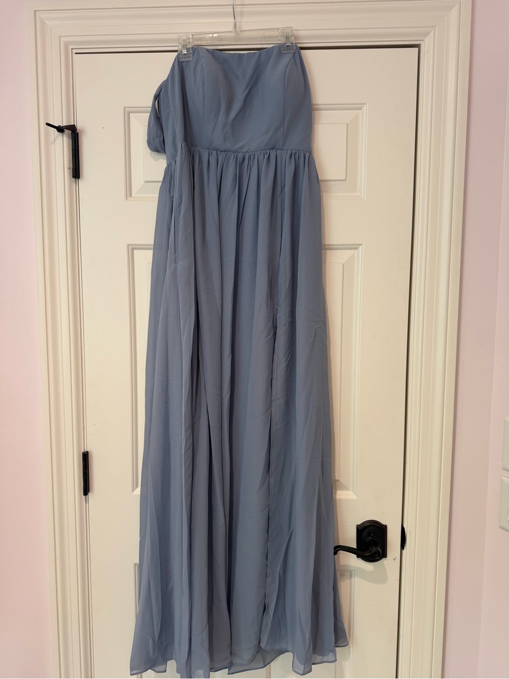 Birdie Grey Dusty Blue Chiffon L